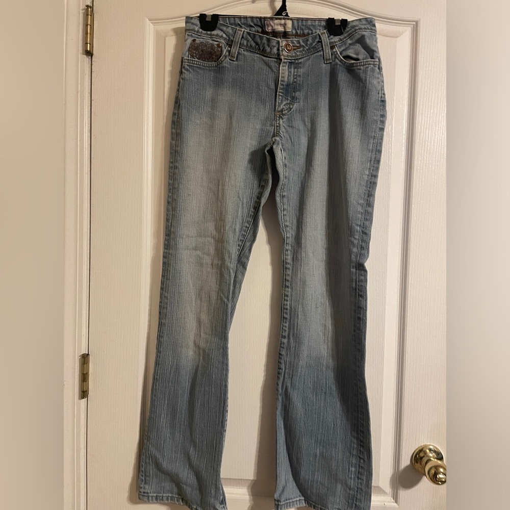 Twenty X Houston Lowest Rise Wide Leg Boot Cut Jeans 32 Western Cowgirl Denim